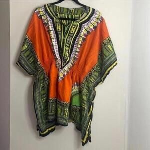 Advance apparels African stretch waist one size dashiki style tunic top